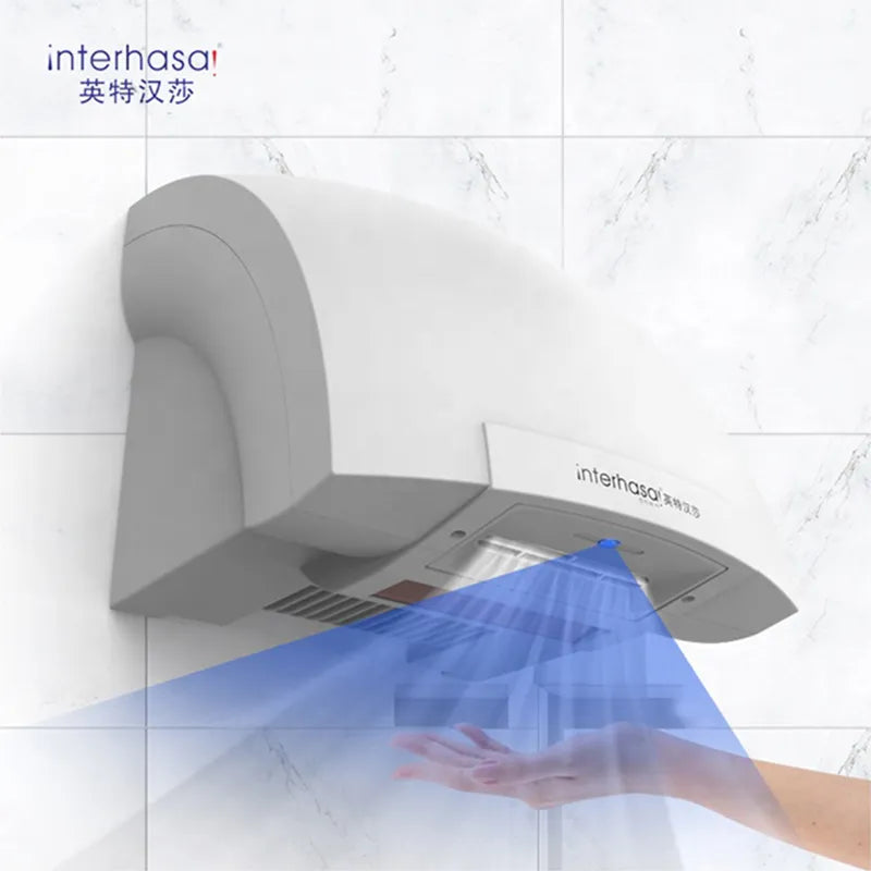 interhasa! Automatic Hand Dryer Smart Sensor Hot and Cold Wind Commercial Hand Dryers Wall Dryer Machine for Bathroom Toilet