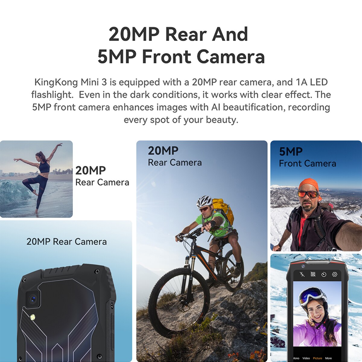 Cubot KingKong Mini 3 Rugged Phone 4.5" Display Android 12 Octa-Core 6GB+128GB Smartphone Waterproof 20MP Camera NFC Cellphones