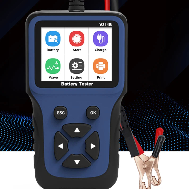 V311B Car Charging Load Test Analyzer Tools Automotive Auto Diagnostic 12V Car Battery Charger Tester Analyzer Inspection Tools