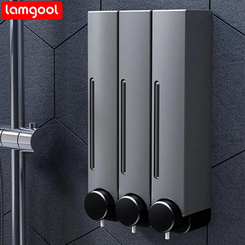 Lamgool 420Ml Bathroom Soap Dispenser Manual Wall Mounted Hand Sanitizer Kitchen Press Type Shampoo Dispenser Bathroom Supplies