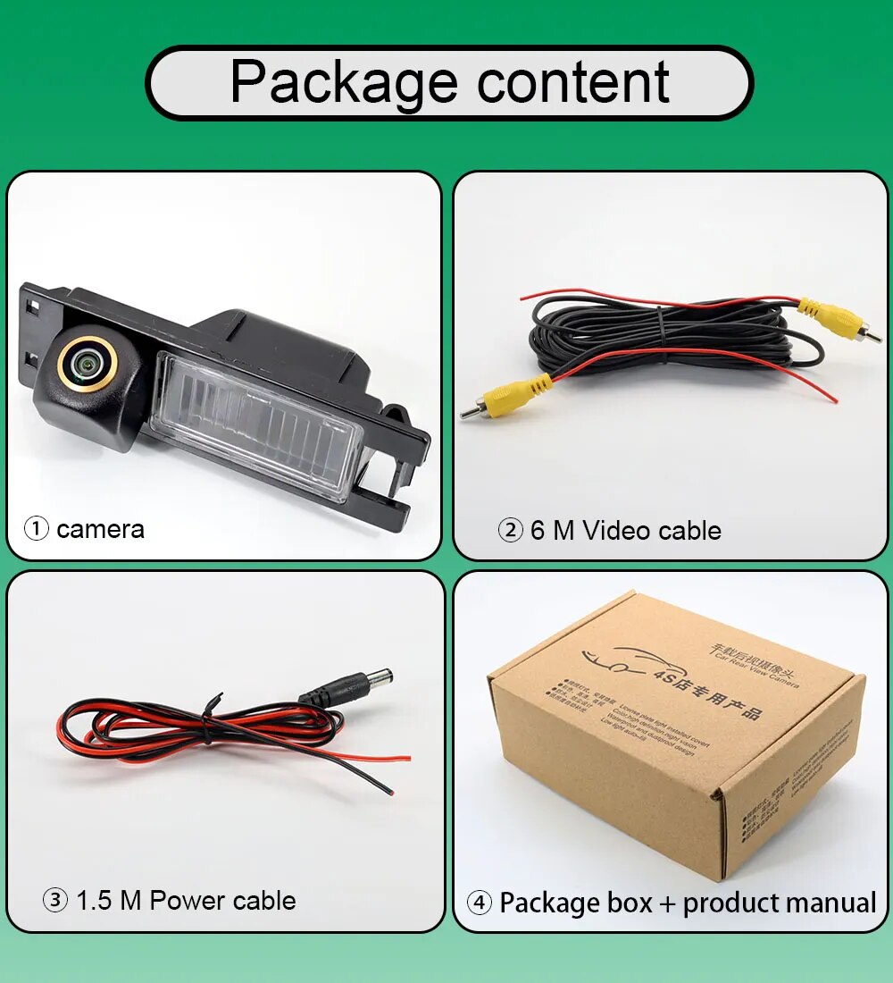 For Chevrolet Opel /Vauxhall Corsa C D E 2000 To 2019 Car Golden Fish Eye Rear View Backup Camera HD Night Vision AHD 1080P 170°