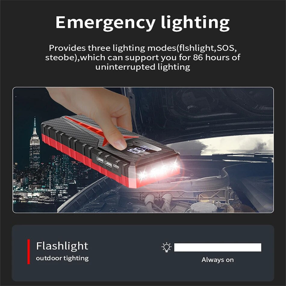 Starting For Car Battery Charger 229800mAh Starting Device 12v Auto Jump Starter Emergency Power Bank Booster For Car Start