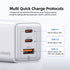 USAMS 65W GaN Charger Type C PD Fast Charger USB C Quick Charge 4.0 3.0 Phone Charger For MacBook iPad Pro iPhone Xiaomi Laptop