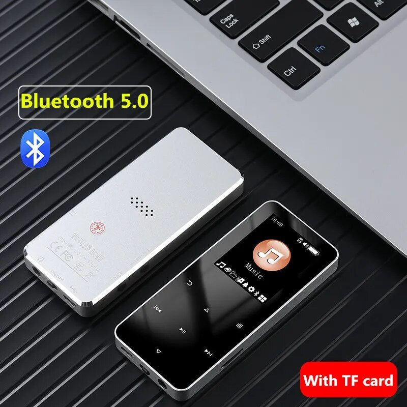 2022 Player 2.0'' Metal MP4 Music Player HiFi Bluetooth 5.0 MP3 Support Card Built-in Speaker With FM Alarm Clock E-Book Player