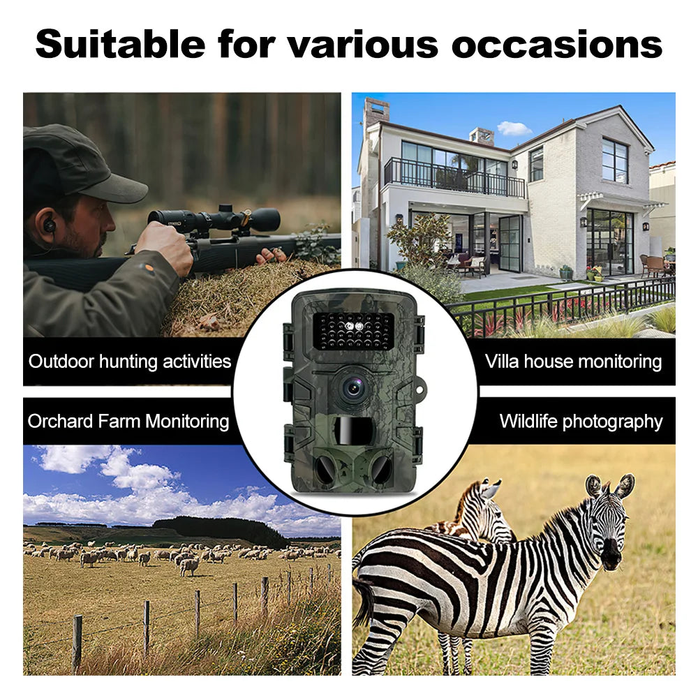 PR700 Waterproof 16MP Wildlife Camera Night Vision Trail Camera Motion Activated Scouting Hunting Cam 0.3S Trigger Photo Traps