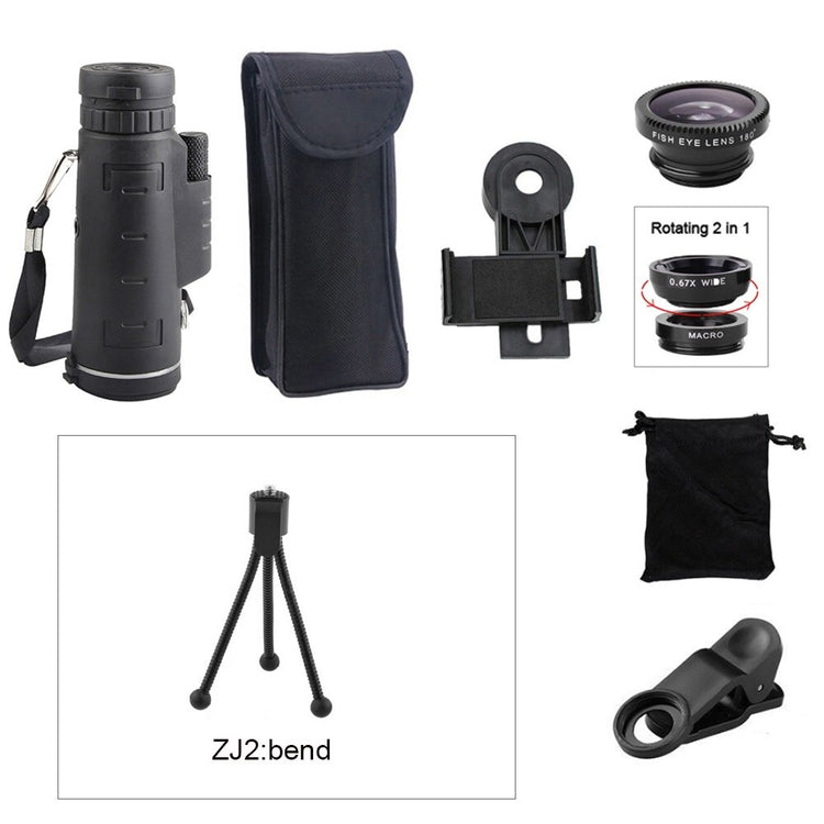 40X60 Zoom Telescope Telephoto Mobile Phone Camera Lens Smartphones lenses + 3in1 Fisheye Wide Angle Macro Lentes for iPhone 11