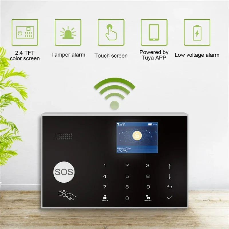ZONAN G30 Security Alarm System Wifi Tuya Gsm Home Burglar 433MHz Apps Control With Wireless Motion Sensor Detector Alarm Kit