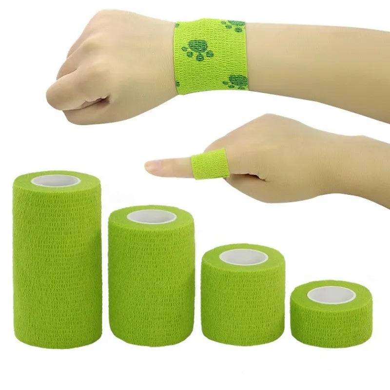 1Pcs Waterproof Medical Therapy Self Adhesive Bandage Muscle Tape Finger Joints Wrap First Aid Kit Pet Elastic Bandage 2.5-10cm