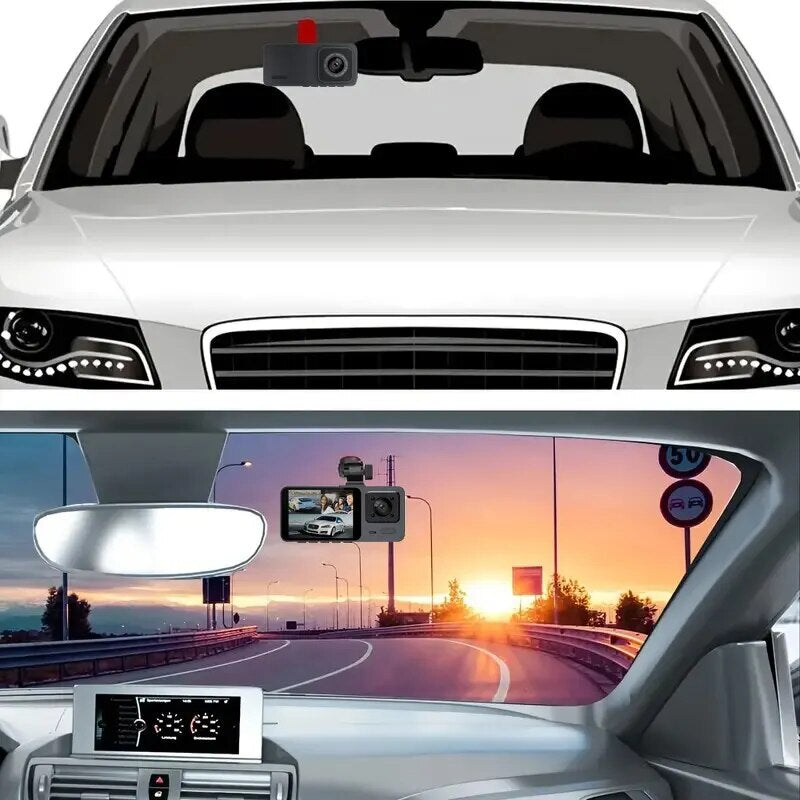 3 Channel Car DVR HD 1080P 3-Lens Inside Vehicle Dash CamThree Way Camera DVRs Recorder Video Registrator Dashcam Camcorder