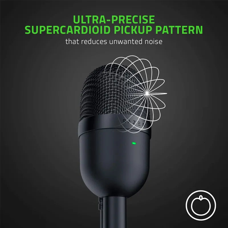 Razer Seiren Mini USB Condenser Microphone for Streaming Gaming on PC Pro Recording/Precise Supercardioid Pickup Pattern Mic
