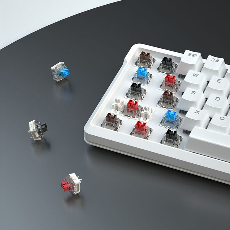 RGB Mechanical Keyboard 61/68 Key Portable Green/red/tea Switch Hot Swappable Wired Computer Laptop Office Game Esports