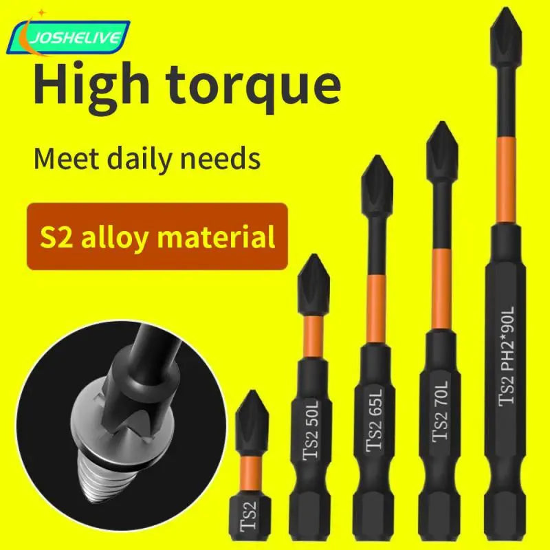 Strong Magnetic Batch Head Cross High Hardness Hand Drill Bit Screw Electric Screwdriver Set 50 65 70 90 150mm Impact Hand Tools