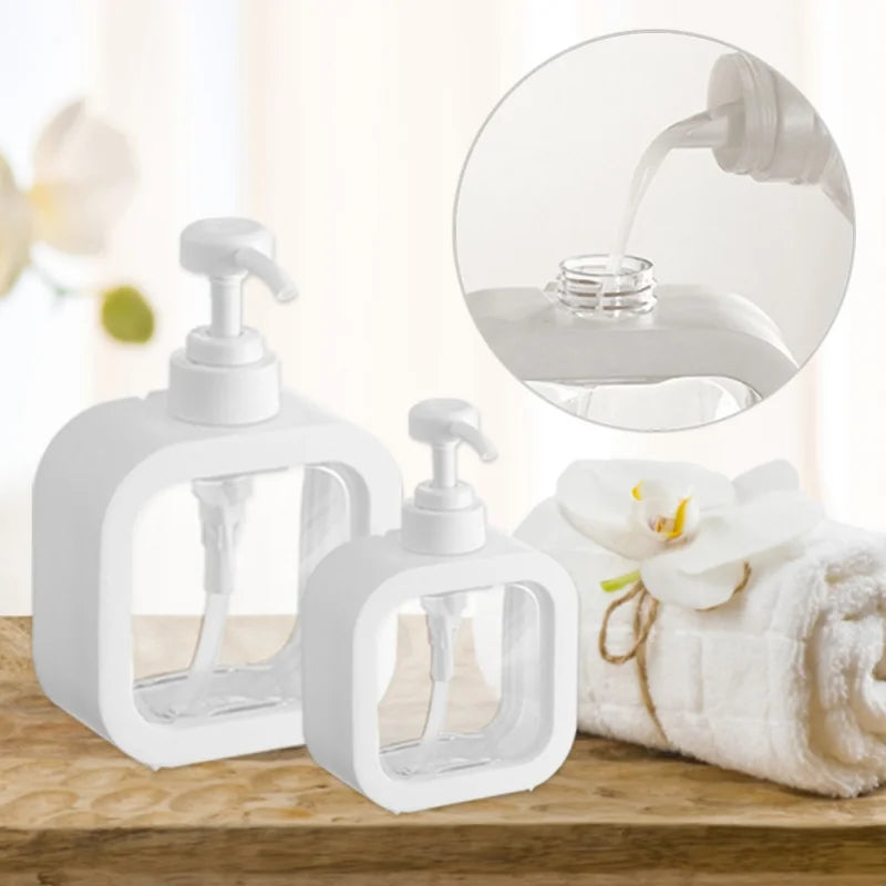 Clear Foaming Soap Dispenser 300/500ml Foam Hand Soap Dish Liquid Container Plastic Pump Bottle for Kitchen Bathroom Dispensers