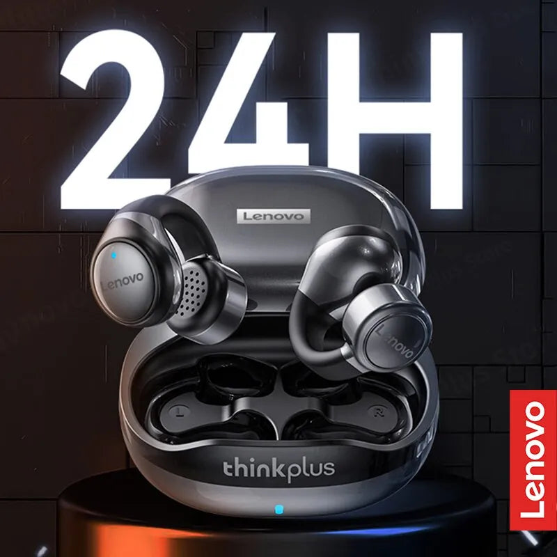 Lenovo X20 Earphones Bluetooth 5.3 Ear Clip Gaming Earphones Wireless Headphones Touch Control Earbuds 350mAh New Design
