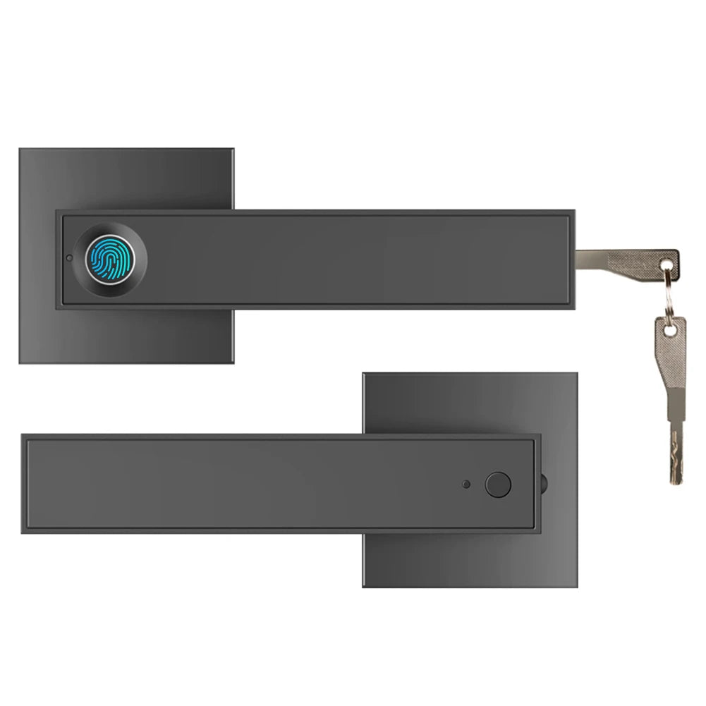 Fingerprint Password Door Lock Electronic Smart Lock Digital Door Security Biometric Handle Lock for Apartment Office With Key