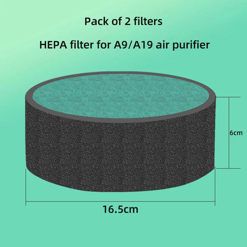 Air Purifier A16/A16- Replacement with High-efficiency Filter HEPA，Filter Size80mmx135mm，60mmx165mm,175mmX55mm