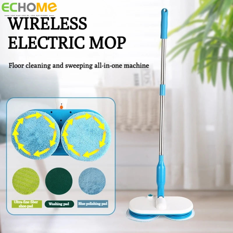 ECHOME Electric Mop Handheld Wireless Cleaner Charging HandFree Automatic Cordless Floor Cleaning Machine Sweeper Home Appliance
