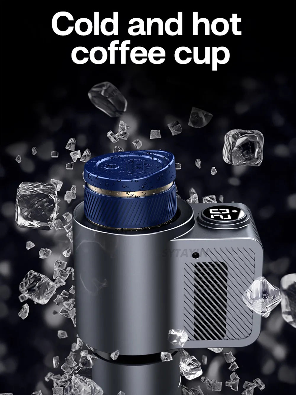 Car Coffee Heating Cooling Cup Hot and Cold Dual Position Stainless Steel Coffee Cup Travel Electric Warmer Mug for Office Home