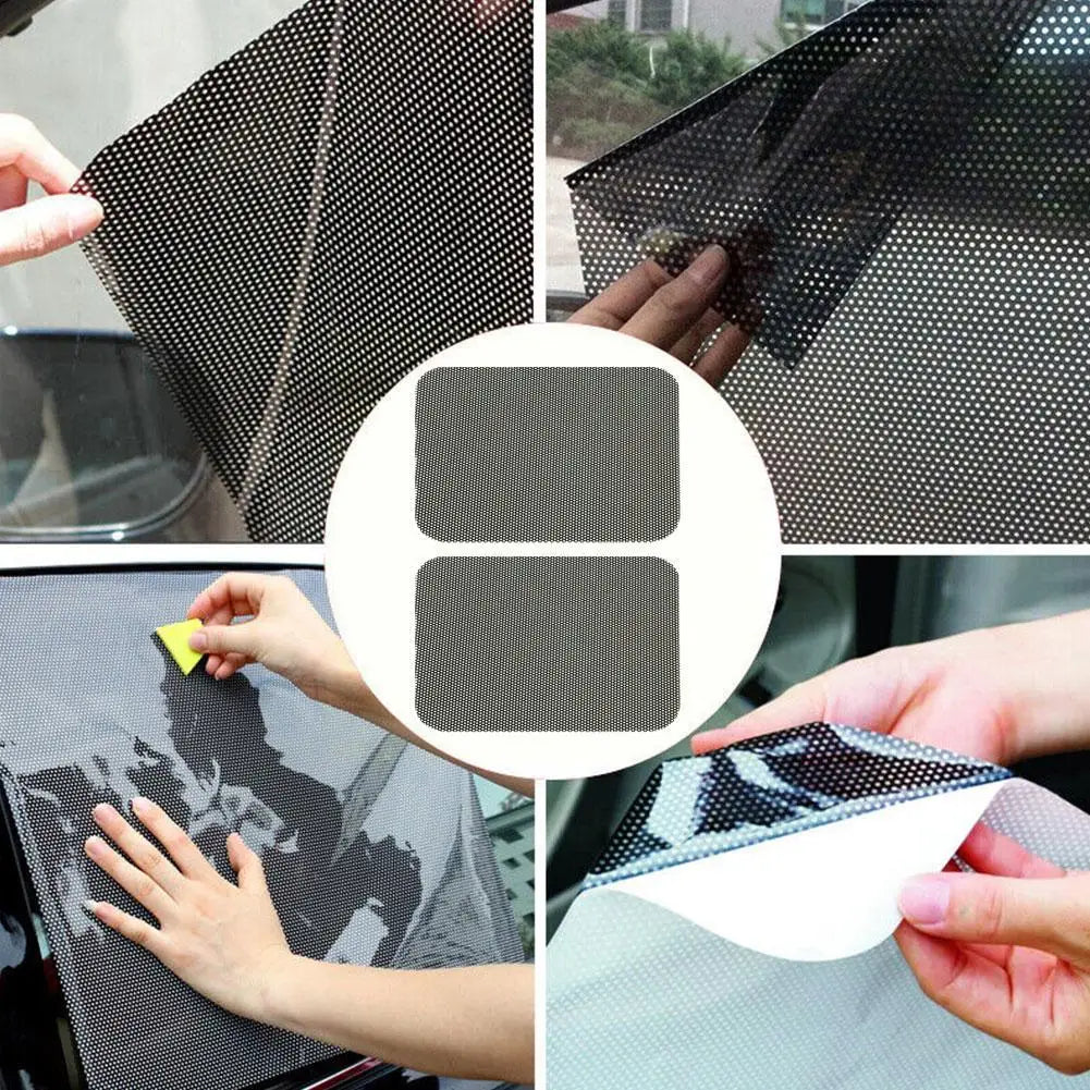 1 Pair Sun Block Film Anti-UV Car Static Sunshade Stickers Window Insulation Solar Sunscreen Sun Curtain Car Film Glass Sun M4P8