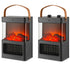 Electric Fireplace Heaters for Indoor Use,2000W Space Heater Fireplace with Realistic Flame, Portable Fireplace Heater