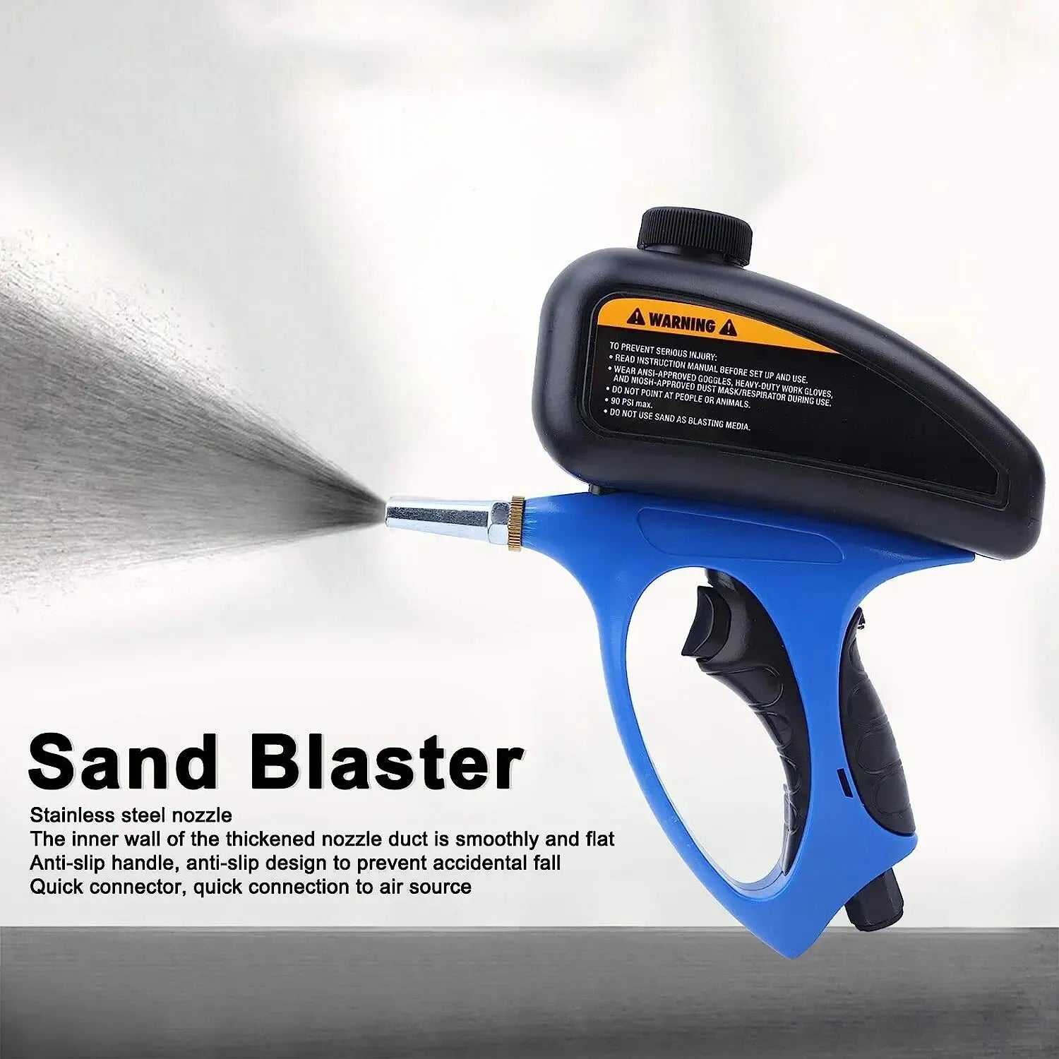 AliExpress Collection 1Pcs Adjustable Sandblasting Gun 90psi Portable Sand Blaster Sand Blasting Machine Gravity Small Handheld