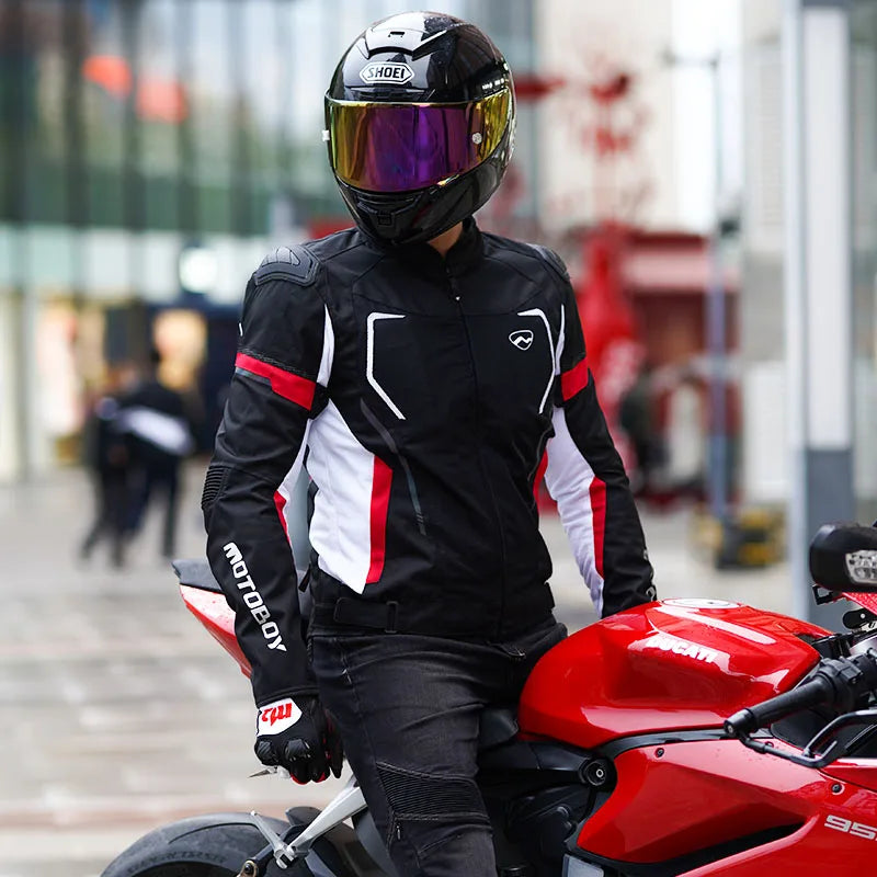 Motoboy Motorcycle Summer Cycling Suit, Racing Motorcycle Suit, Men's Anti Fall Breathable Mesh Cycling Knight Equipment