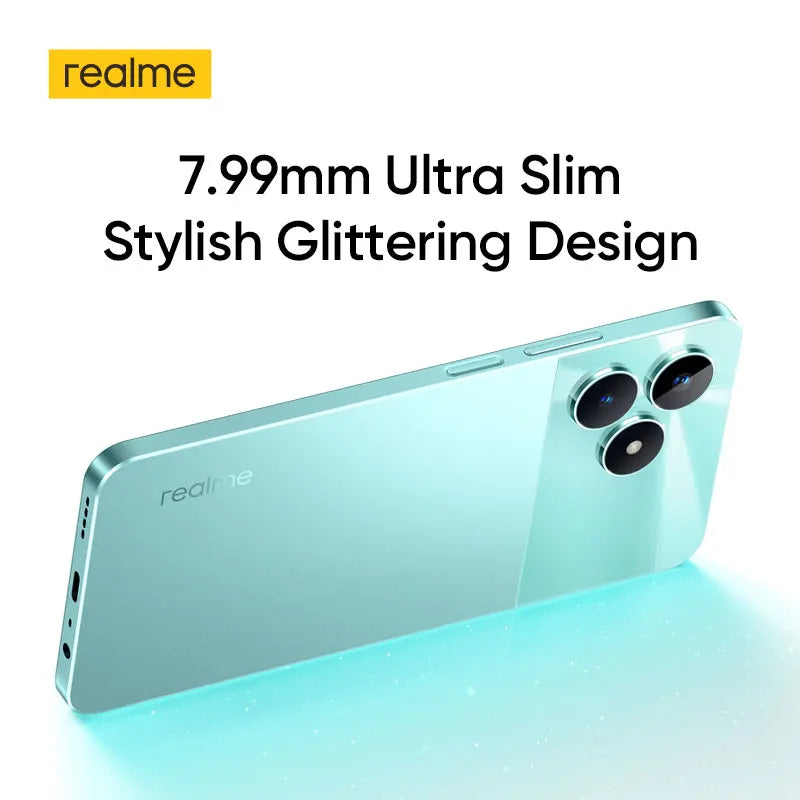 realme C51 4G 6.74'' Smartphone 90Hz Display 4GB 128GB 33W SUPERVOOC Charge 5000mAh Battery 50MP AI Camera Moblie Phone