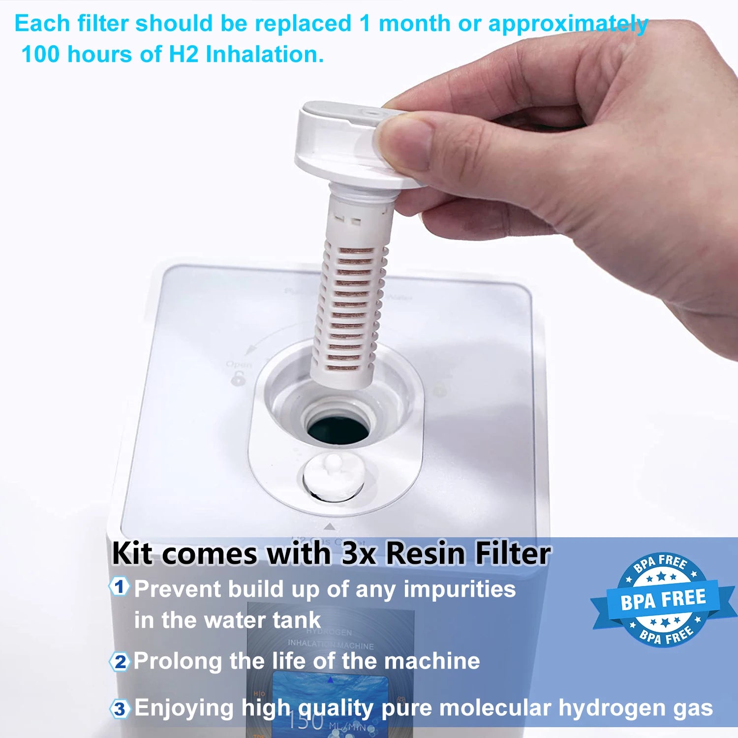 10X Replacement Resin Filter For ALTHY Hydrogen Inhalation Machine