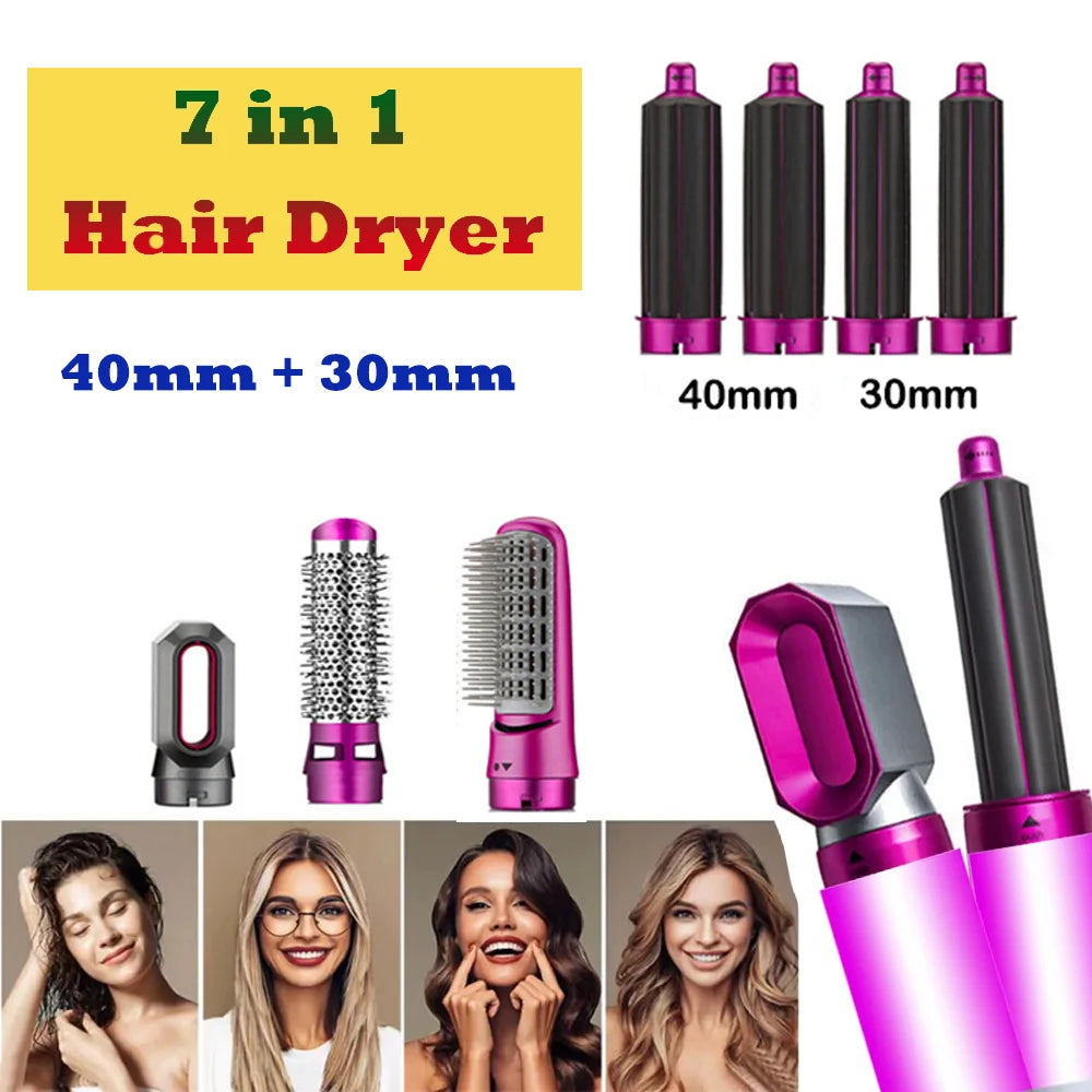 New 7 in 1 Hair Dryer 40mm 30mm Roller Hot Comb Set 5 in 1 Hair Styling Tools for Dyson Airwrap Curling Iron Hair Straightener