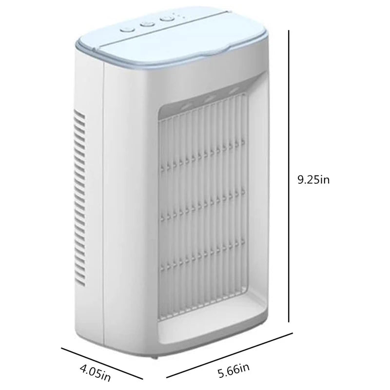 Portable Air Conditioner Cooler Fan 3 Wind Speed Mode Low Noise Spray humidification Cooling Fan USB Personal Mini Conditioner