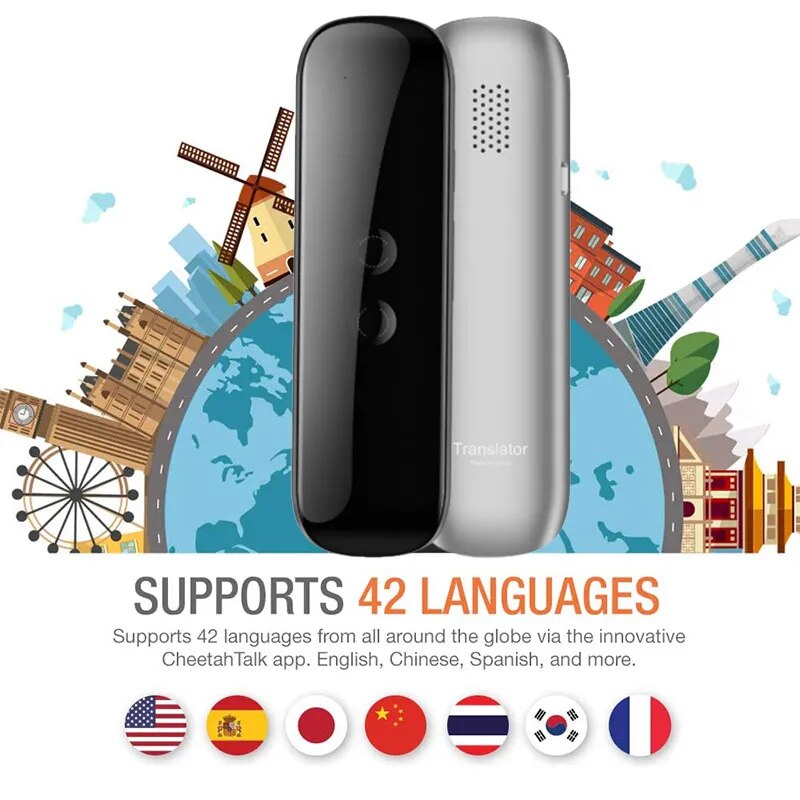 2023 G5 Voice Translator 40 Languages Multi Languages Instant Translated Wireless 2 Way Real Time Translate APP Bluetooth Device