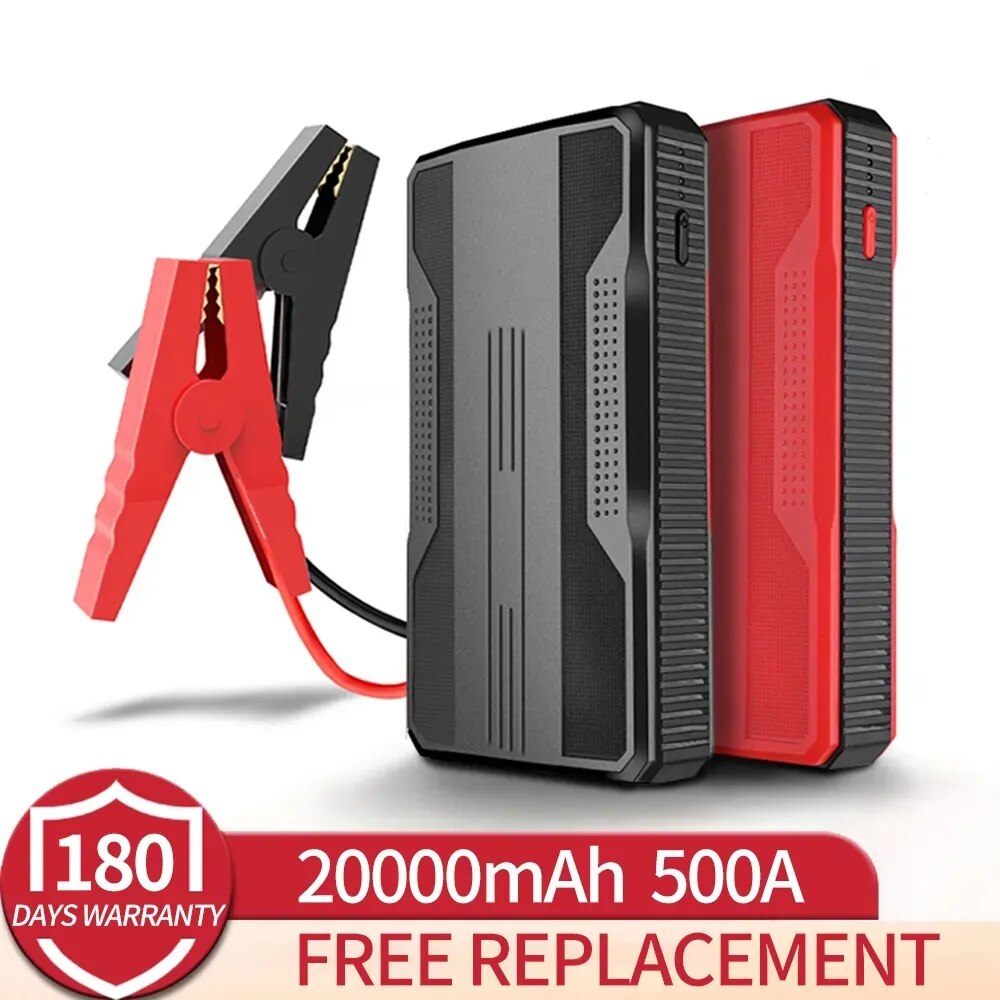 2023 Portable 20000mah 12V Car Jump Starter Auto Emergency Battery Booster Charger Starting Device Diesel Petrol Power Station
