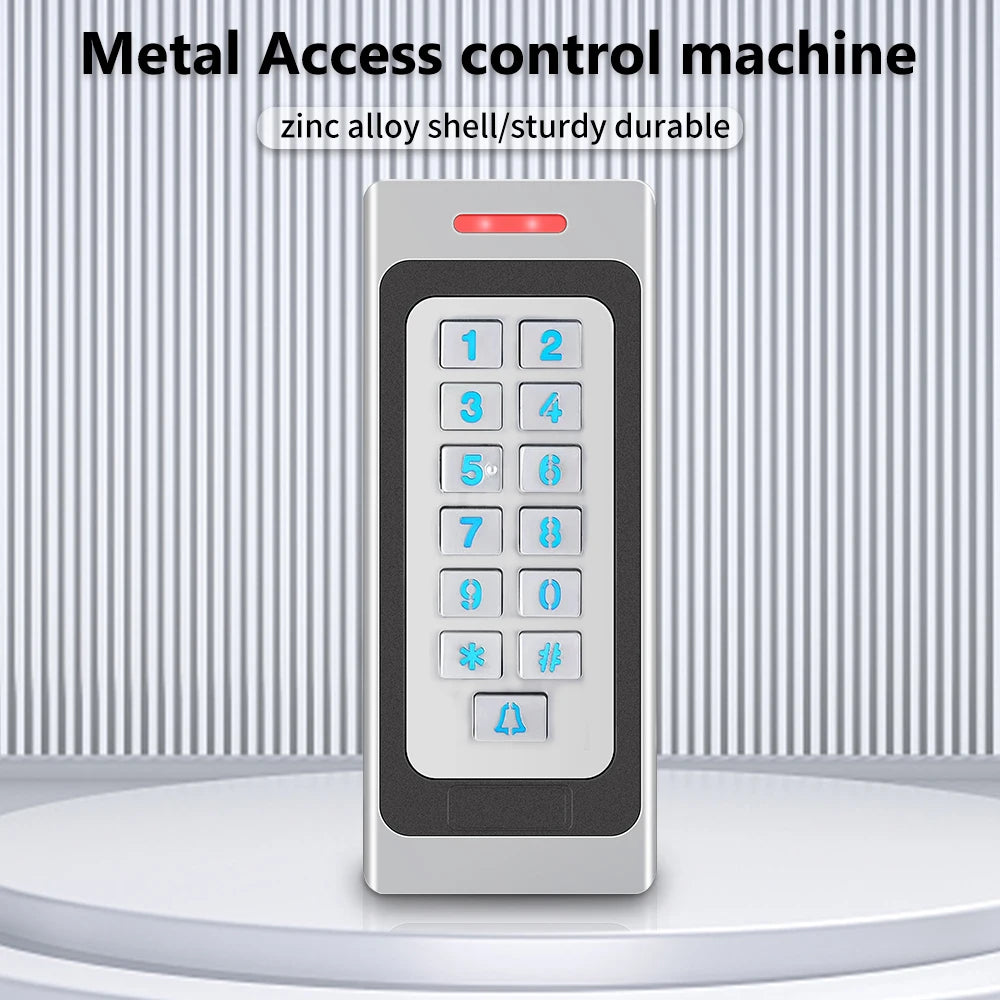 3000 Users Metal Zinc Alloy RFID Access Control Digicode Keypad IP67 Waterproof Outdoor Card Reader Door Security DC10-24V Coder