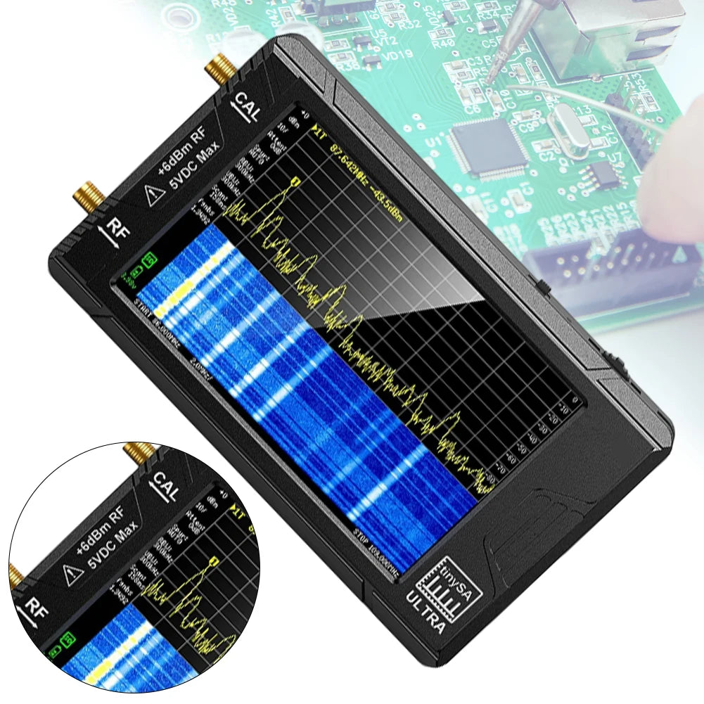 2-in-1 Spectrum Analyzer 2.8/4inch Display Signal Generator with 32GB Card Upgraded V0.3.1 with ESD Protect MF/HF/VHF UHF Input