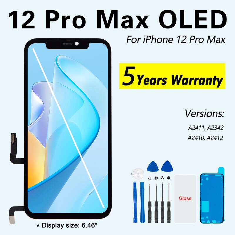 AAA+++ LCD For iPhone 14 13 12 11 Pro XR XS X MAX Display With 3D Touch Screen Digitzer Assembly Replace 100% Test No Dead Pixel