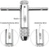 Adjustable T-Handle Ratchet Tap Reamer Hand Manual Holder Wrench M3 M4 M5 M6 M8 Metric Machine Screw Thread Plug T-shaped Tool