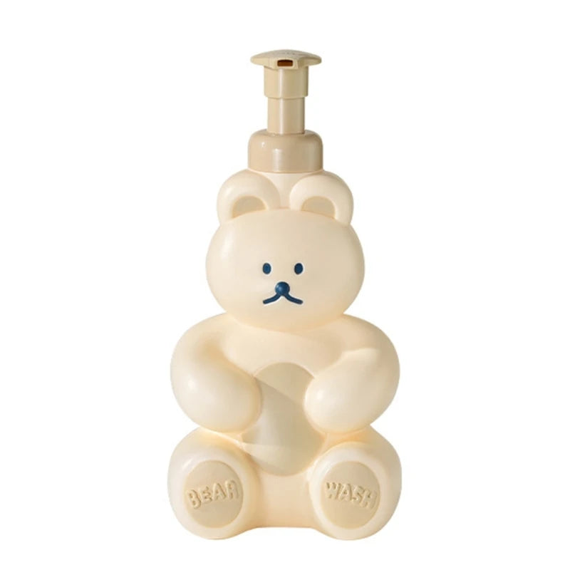 Cartoon Bear Foaming Soap Dispenser Refillable Pump Bottle Bathroom Hand Sanitizers Shampoo Shower Gel Foam Container drop ship
