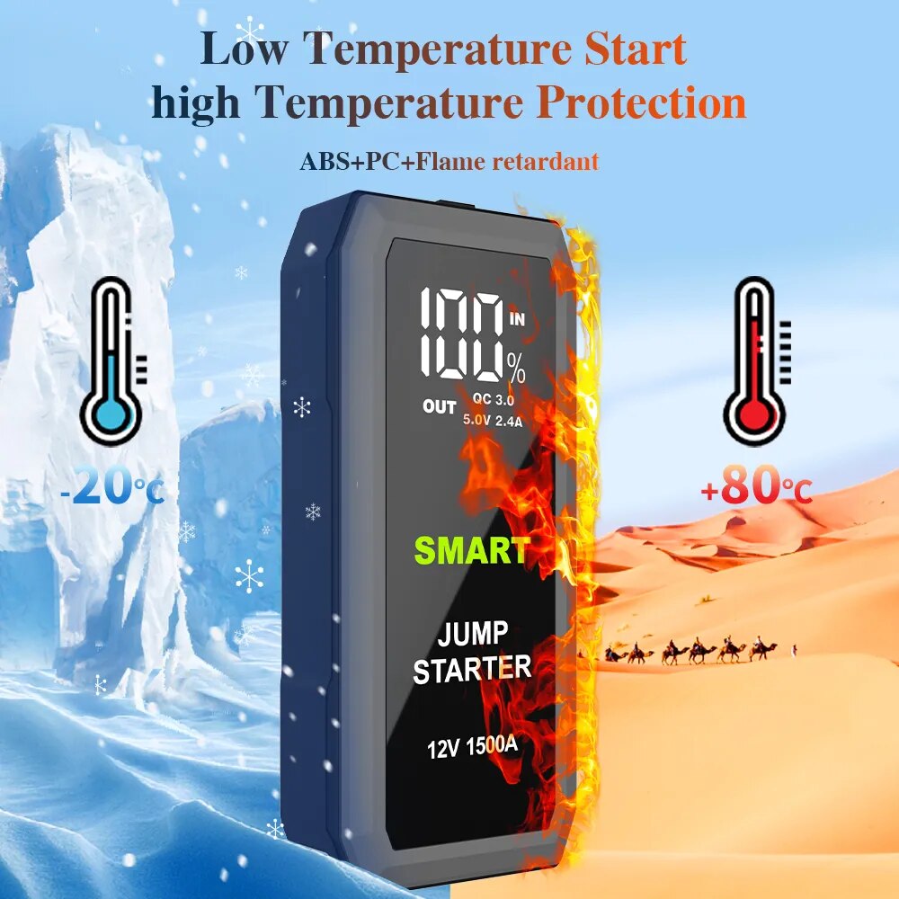 16000mAh 12V Car Jump Starter Power Bank 600A Car Battery Charger Auto Emergency Booster Starting Device Jump Starter