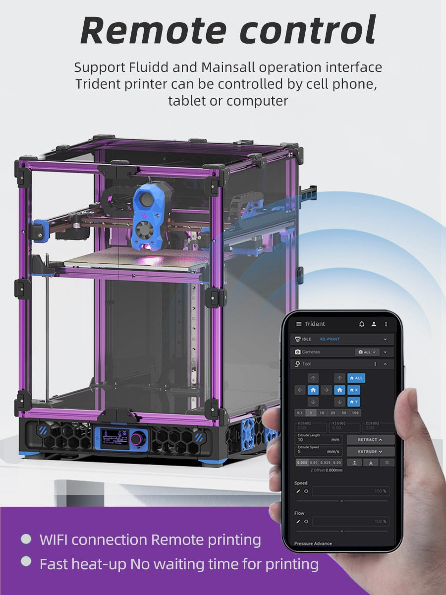 Voron Trident DIY CoreXY 3D Printer High-speed Desktop PI Upgraded Stealthburner High Precision R1 3D Printer Full Kits