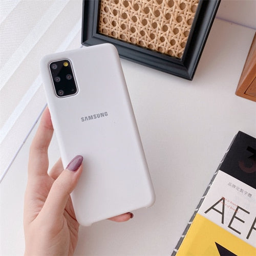 S20FE Case Original Samsung Galaxy S20 FE Ultra Plus S20+ Silky Silicone Cover High Quality Soft-Touch Back Shell