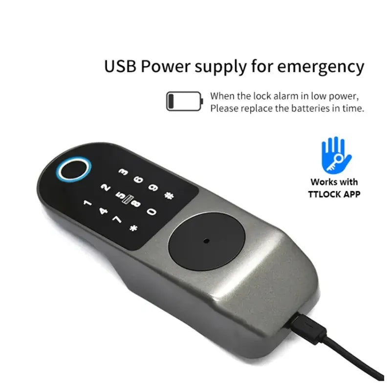 Tuya App Smart Lock Double Side Fingerprint Lock Waterproof Security Home Lock Digital Password RFID Keyless Entry Door Lock