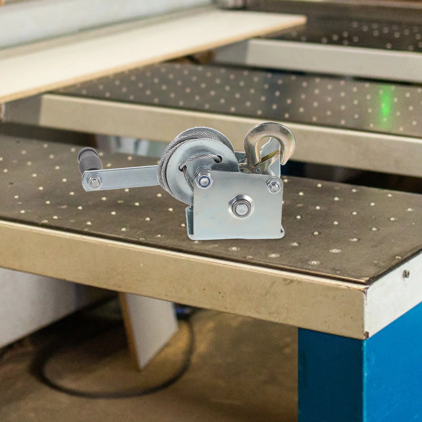 Towing Hand Winch Boat Trailer Marine Manual Small Crank Gear 500 Lb 500lb Loading