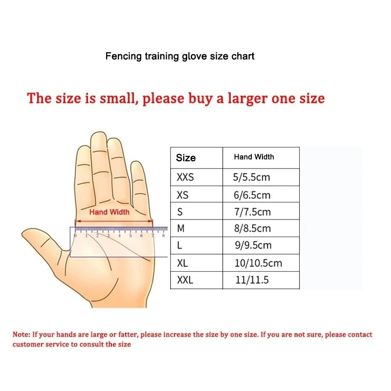 Professional Fencing Gloves Adult Kid Non-slip Gloves Foil Epee Training Gloves Hand Protection Competition Equipment Washable