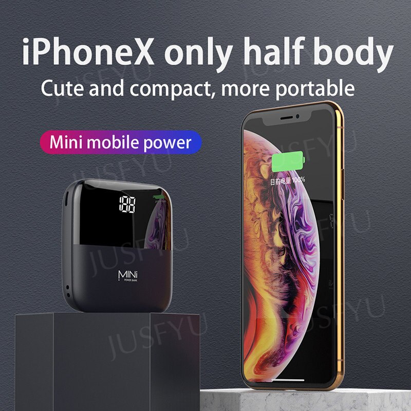 10000mAh Portable Mini Power Bank PowerBank External Battery Charger For iPhone 14 13 12 Pro Samsung Huawei Xiaomi Fast Charging