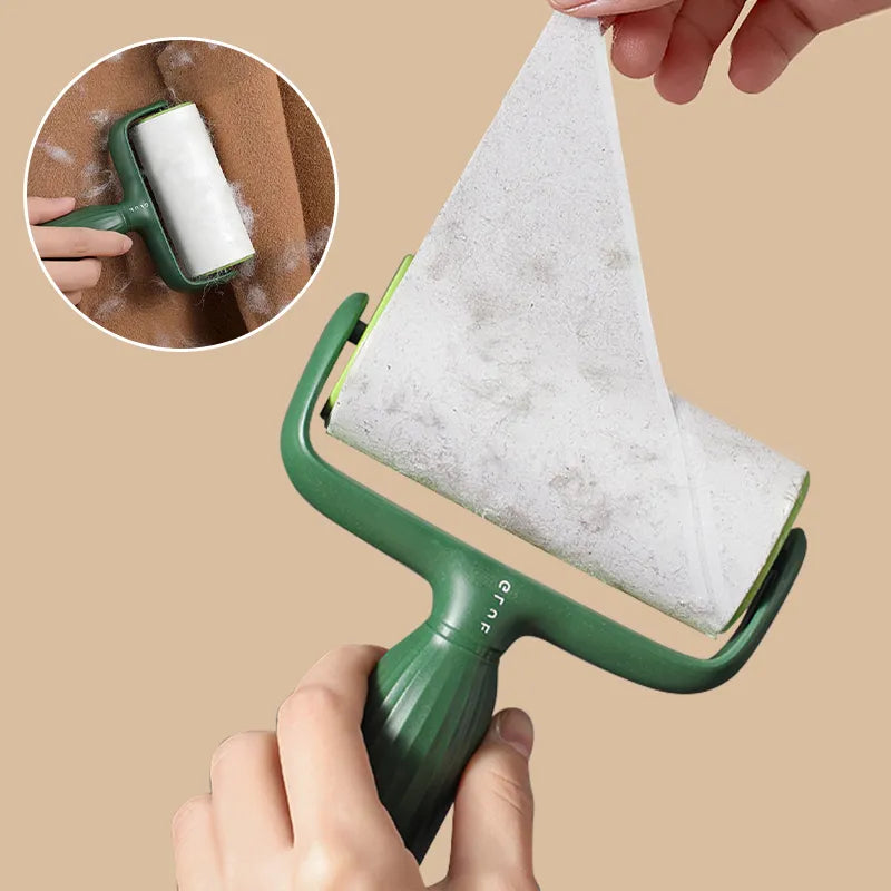 Tearable Lint Rollers Sticky Paper Pet Cat Hair Remover Dust Wiper Clothes Carpet Tousle Removal Replaceable Cleaning Brush Tool