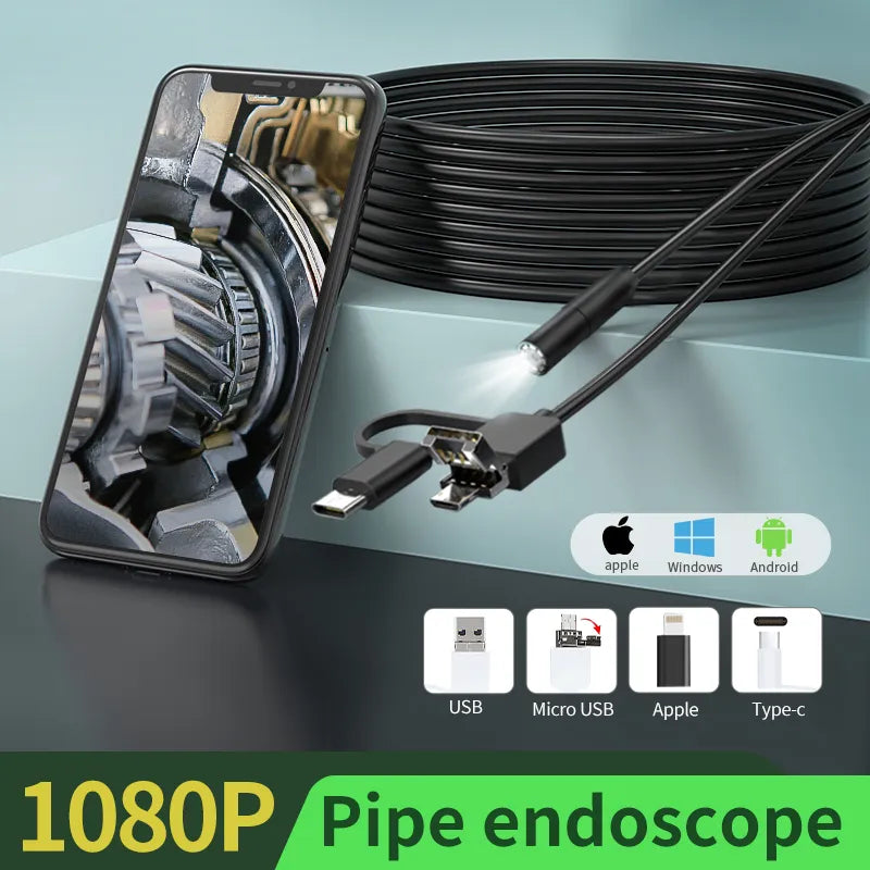 5.5 8MM Android Endoscope 3 In 1Camera  USB/Micro USB/Type-C Borescope Inspection Camera Waterproof for Mobilephone