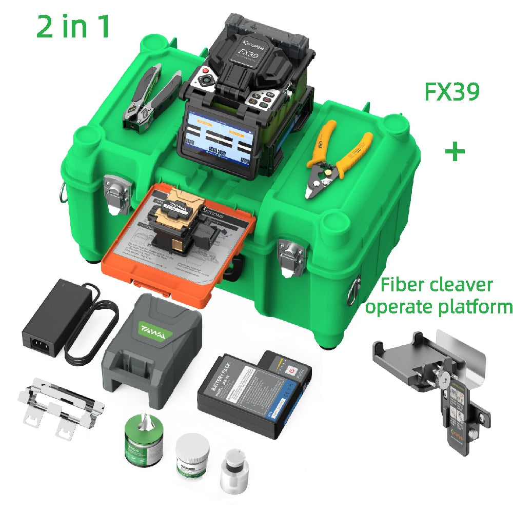 Optical Fiber Fusion Splicer Komshine Classic FX39 Core Alignment Six Motors Welding Machine Empalmadora de fibra óptic