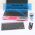 2.4G Wireless Keyboard and Mouse, Russian/French/Korean/Hebrew USB Protable Mini Keyboard Mice Set for PC Laptop
