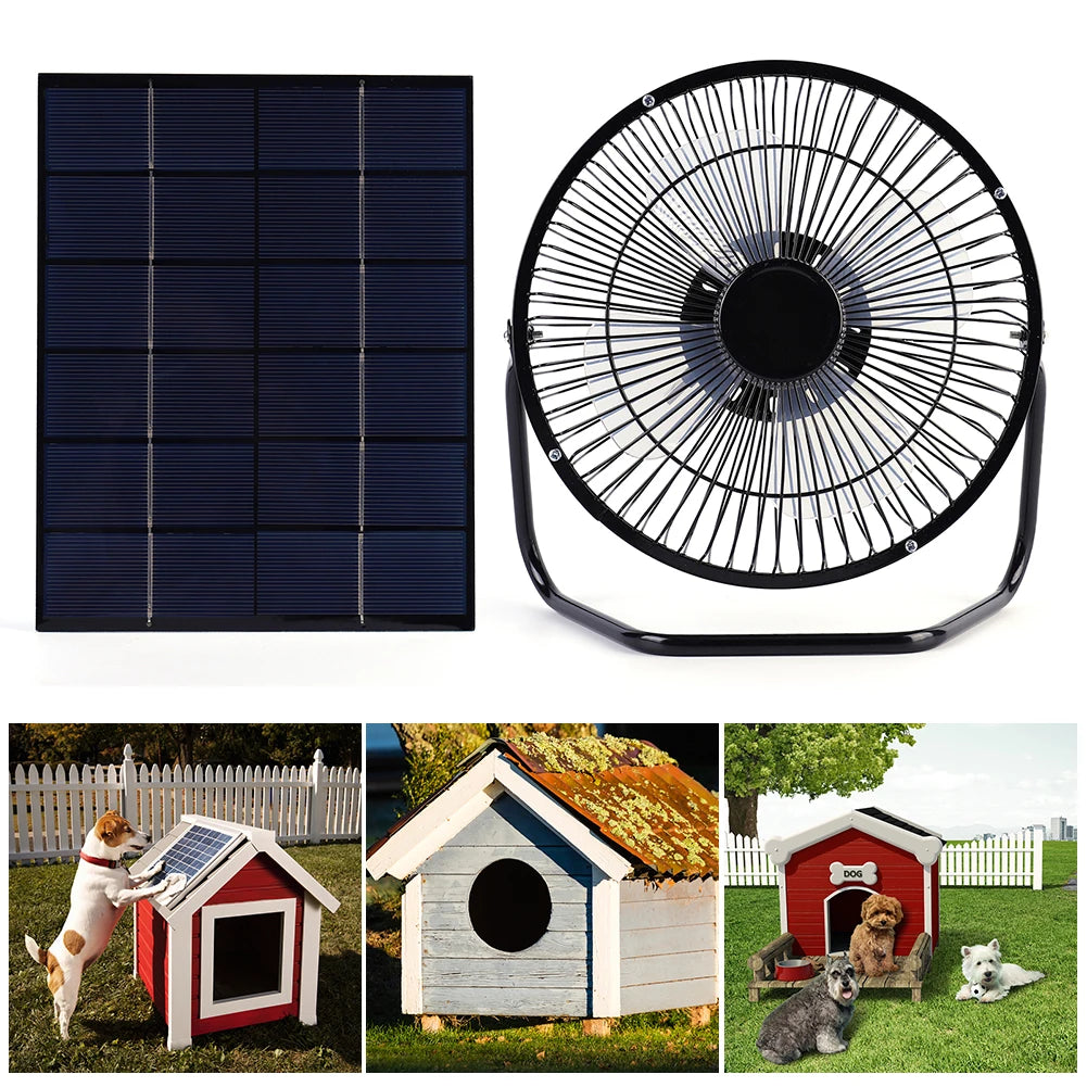 7W Greenhouse USB Solar Exhaust Fan Power Bank Mini Solar Panel Ventilator Fans