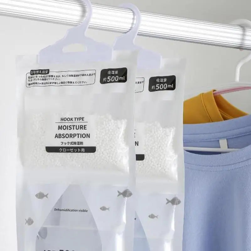 Household Hanging Wardrobe Desiccant Dehumidification Bag Room Dehumidifier Wardrobe Hygroscopic Bag for Closet Wardrobes
